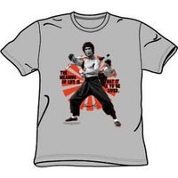 Bruce Lee Kids Size MEANING OF LIFE Youth Gray Tee Shirt