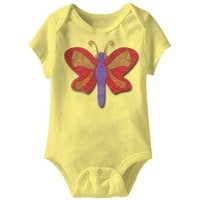 Butterfly Funny Baby Romper Yellow Infant Babies Creeper