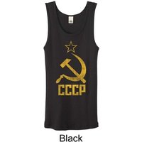 CCCP Tank Distressed Soviet Union Communism Ladies Organic Tanktop