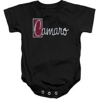 Chevy Baby Romper Camaro Chrome Script Black Infant Babies Creeper