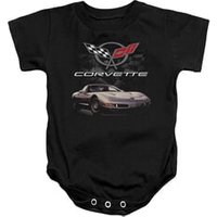 Chevy Baby Romper Corvette Checkered Past Black Infant Babies Creeper