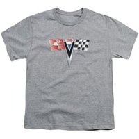 Chevy Kids Shirt 2ND Gen Vette Nose Emblem Athletic Heather T-Shirt