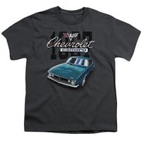 Chevy Kids Shirt Blue Classic Camaro Charcoal T-Shirt