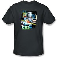 CSI Kids T-shirt Evidence Collage Youth Charcoal Tee