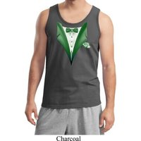 Dark Green Tuxedo Mens Tank Top