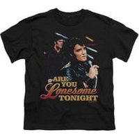 Elvis Presley Shirt Kids Are You Lonesome Black T-Shirt