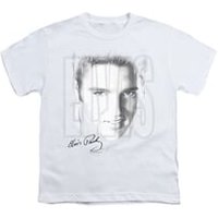Elvis Presley Shirt Kids Blue Eyes White T-Shirt