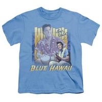 Elvis Presley Shirt Kids Blue Hawaii Carolina Blue T-Shirt