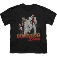 Elvis Presley Shirt Kids Burning Love Black T-Shirt