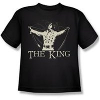 Elvis Presley Shirt Kids Cape Black T-Shirt