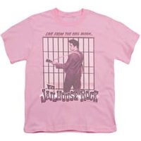 Elvis Presley Shirt Kids Cell Block Rock Pink T-Shirt