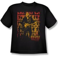 Elvis Presley Shirt Kids Comeback Spotlight Black T-Shirt