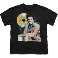 Elvis Presley Shirt Kids Gold Record Black T-Shirt