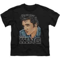 Elvis Presley Shirt Kids Graphic Black T-Shirt