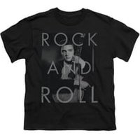 Elvis Presley Shirt Kids Guitar Hugging Black T-Shirt