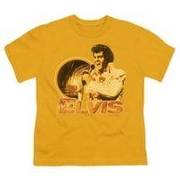 Elvis Presley Shirt Kids Hawaii Style Gold T-Shirt