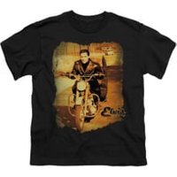 Elvis Presley Shirt Kids Hit The Road Black T-Shirt