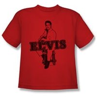 Elvis Presley Shirt Kids Jamming Red T-Shirt