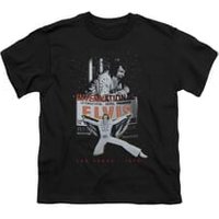Elvis Presley Shirt Kids Las Vegas 1970 Black T-Shirt