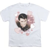 Elvis Presley Shirt Kids Love Me Tender White T-Shirt