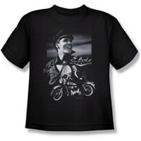Elvis Presley Shirt Kids Motorcycle Black T-Shirt