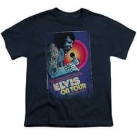 Elvis Presley Shirt Kids On Tour Poster Navy T-Shirt