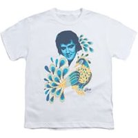 Elvis Presley Shirt Kids Peacock White T-Shirt