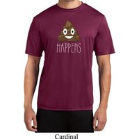 Emoji Shit Happens Mens Moisture Wicking Shirt