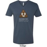 Emoji Shit Happens Mens V-Neck Shirt
