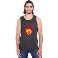 Fire OM Tri Blend Mens Yoga Tank Top