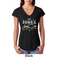 Ford 1974 Cobra Profile Ladies Tri Blend V-Neck Shirt