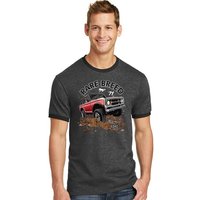 '71 Ford Bronco Truck Ringer T-shirt - Grey/ Jet Black