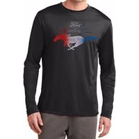 Ford Mustang Red White and Blue Dry Wicking Long Sleeve