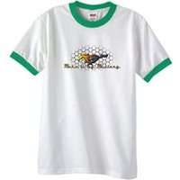 Ford Mustang Ringer T-shirt - Make It My Grill White/Kelly Green Tee