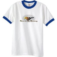Ford Mustang Ringer T-shirt - Make It My Mustang Grill White/Royal Tee