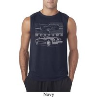 Ford Mustang with Grill Mens Sleeveless Shirt