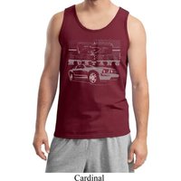 Ford Mustang with Grill Mens Tank Top
