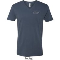 Ford Mustang with Grill Pocket Print Mens V-Neck Shirt