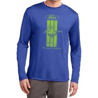 Ford Tee Green Mustang Stripe Dry Wicking Long Sleeve