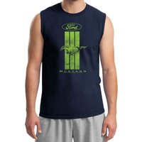 Ford Tee Green Mustang Stripe Muscle Shirt