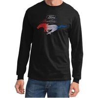 Ford Tee Mustang Red White and Blue Long Sleeve