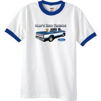 Ford Truck Man's Best Friend Classic Adult Ringer Shirt - White/Royal