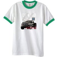 Ford Truck Ringer T-Shirt - F-150 4X4 Offroad Machine White/Green Tee