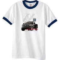 Ford Truck Ringer T-Shirt - F-150 4X4 Offroad Machine White/Navy Tee