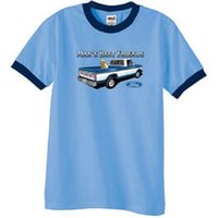 Ford Trucks Shirt Mans Best Friend Ringer Tee Carolina Blue/Navy