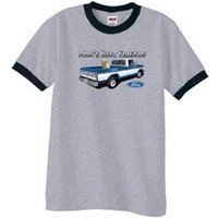 Ford Trucks Shirt Mans Best Friend Ringer Tee Heather Grey/Black