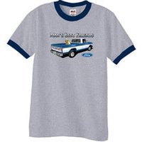 Ford Trucks Shirt Mans Best Friend Ringer Tee Heather Grey/Navy