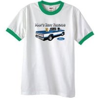 Ford Trucks Shirt Mans Best Friend Ringer Tee White/Kelly Green