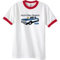 Ford Trucks T-Shirt Mans Best Friend Ringer Tee White/Red