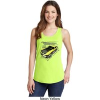 Ford Vintage Yellow Mustang Boss Ladies Tank Top